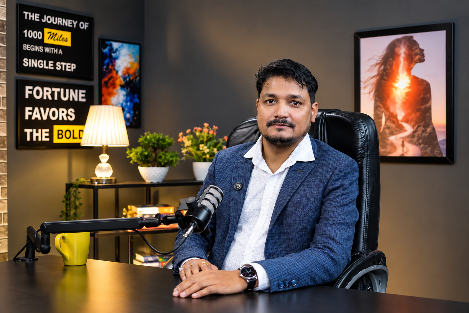 Rahul Kumar in his studio